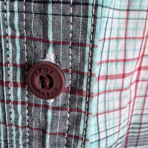 Ariat Women’s Rebar Plaid Button Up Adjustable Long Sleeves Plus Size Shirt - Picture 3 of 10